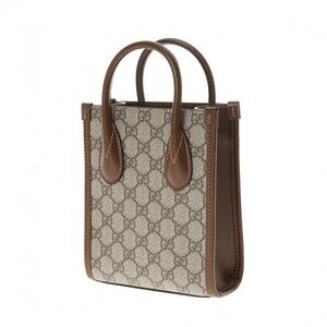 Gucci Leather Tote Beige Interlocking Tan Bag GG